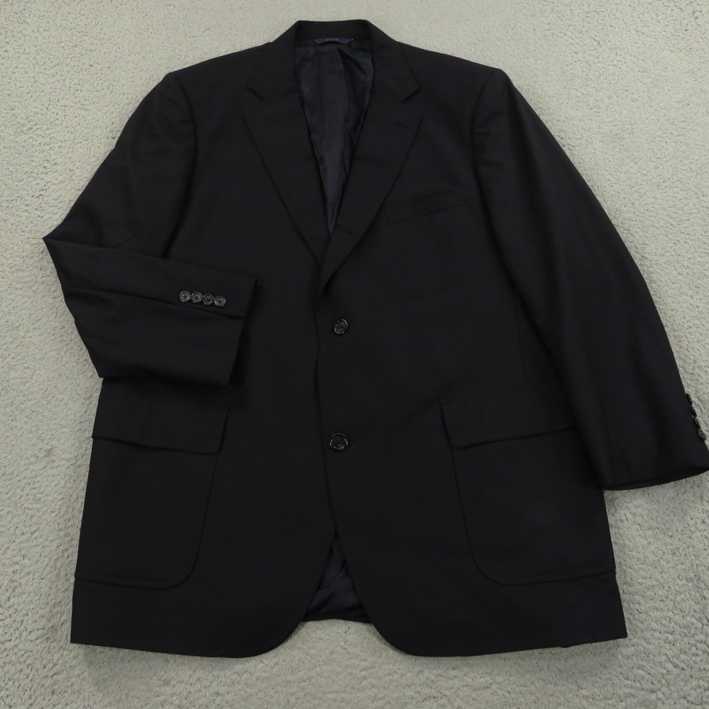 Brooks Brothers Blazer Men 46L Black Loro Piana 1818 Madison Wool Jacket USA